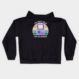 I'm not old, I'm Classic | Handheld Console | Retro Hardware | Vintage Sunset | '80s '90s Video Gaming Kids Hoodie